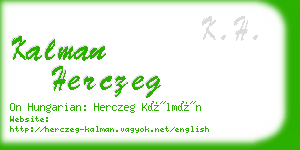 kalman herczeg business card